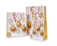 Dárková taška, motiv zdoben zlatými třpytkami