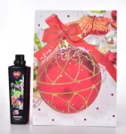 Dárková taška, motiv zdoben zlatými třpytkami