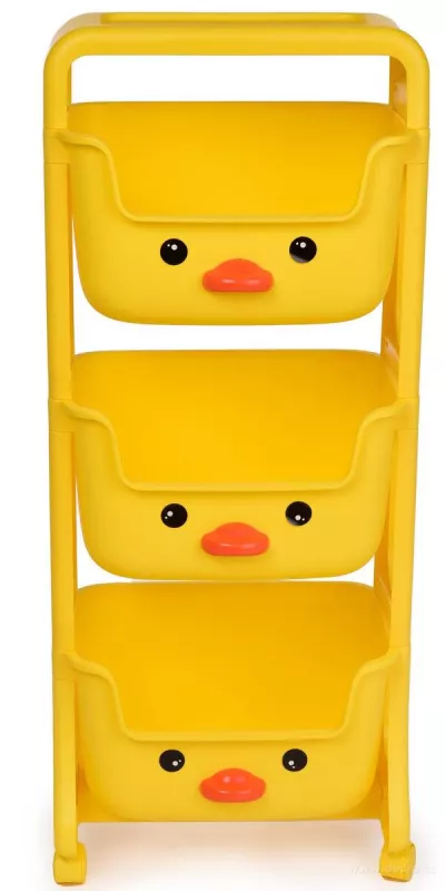 VESELÁ KAČENKA třípatrový regál s hlubokými boxy