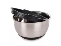 1500 ml nerezová kynoucí mísa s víkem a protiskluzovým dnem