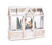 20 cm svítící LED domeček s poletujícími třpytkami