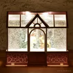 20 cm svítící LED domeček s poletujícími třpytkami