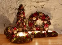 50 cm velký přírodní adventní svícen