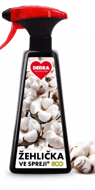 ECO žehlička ve spreji® WHITE COTTON na vyrovnání skladů a záhybů na oblečení