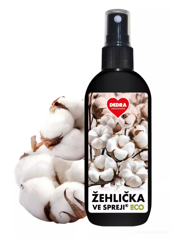 ECO žehlička ve spreji® WHITE COTTON na vyrovnání skladů a záhybů na oblečení