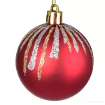 Sada 6 ks koulí s třpytivými vzory