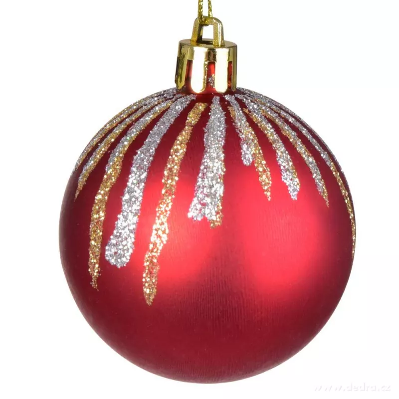 Sada 6 ks koulí s třpytivými vzory