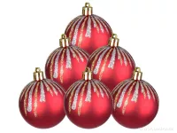 Sada 6 ks koulí s třpytivými vzory