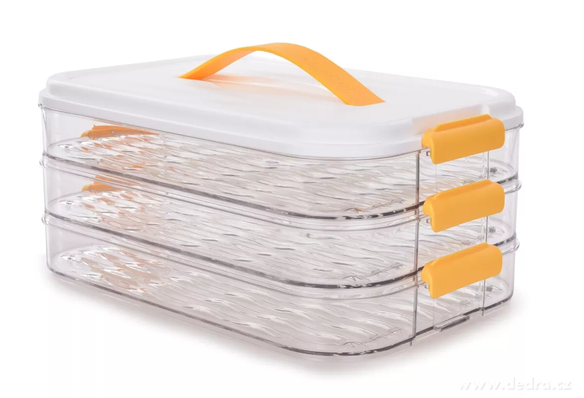 14 cm BUCHTONOŠ CVAK&CVAK třípatrový box na potraviny