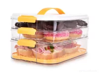 16,5 cm BUCHTONOŠ CVAK&CVAK třípatrový box na potraviny