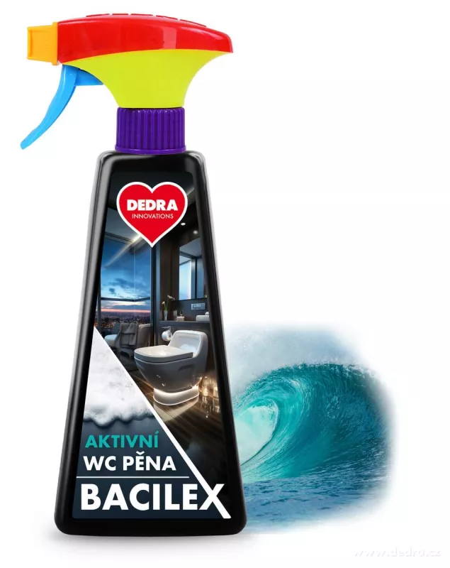 Aktivní WC pěna na mísy, prkénka a celé okolí toalet, BACILEX®