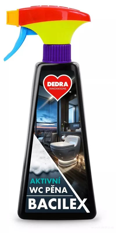 Aktivní WC pěna na mísy, prkénka a celé okolí toalet, BACILEX®