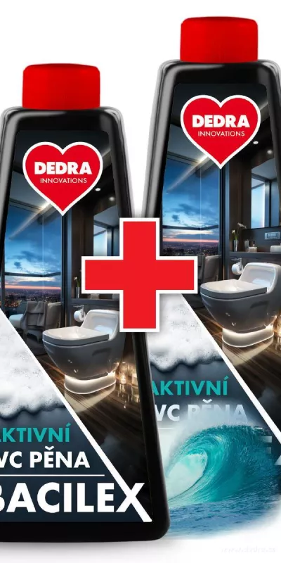 SADA 1+1 aktivní WC pěna na mísy, prkénka a celé okolí toalet, BACILEX®