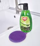 SILISASANKA na mytí silikonová houbička oboustranná, fialová