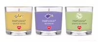 VOTIVNÍ SADA 3ks sójových vonných eko-svíček PARFUMIA® řady LEGENDS