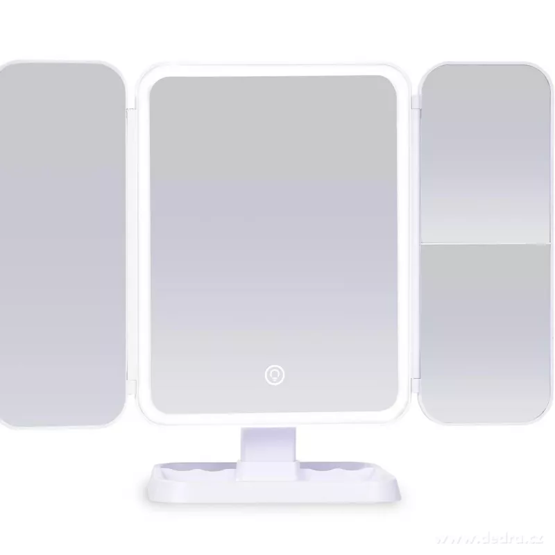 USB dobíjecí kouzelné zrcadlo s LED osvětlením a zvětšovacím zrcadlem