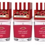 VOTIVNÍ SADA 3ks sójových vonných eko-svíček PARFUMIA®, WILD CRANBERRY