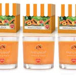 VOTIVNÍ SADA 3ks sójových vonných eko-svíček PARFUMIA®, PAPAYA & PEACH