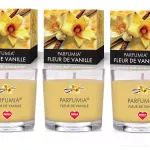 VOTIVNÍ SADA 3ks sójových vonných eko-svíček PARFUMIA®, FLEUR DE VANILLE