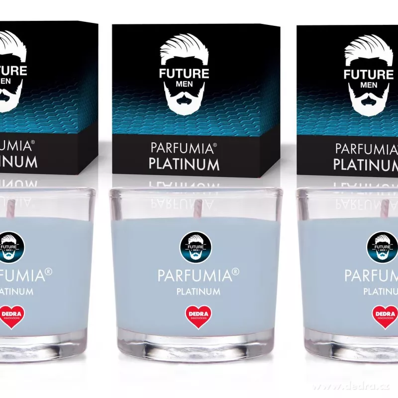 VOTIVNÍ SADA 3ks sójových vonných eko-svíček PARFUMIA®, PLATINUM