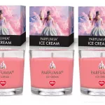 VOTIVNÍ SADA 3ks sójových vonných eko-svíček PARFUMIA®, ICE CREAM