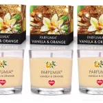 VOTIVNÍ SADA 3ks sójových vonných eko-svíček PARFUMIA®, VANILLA & ORANGE