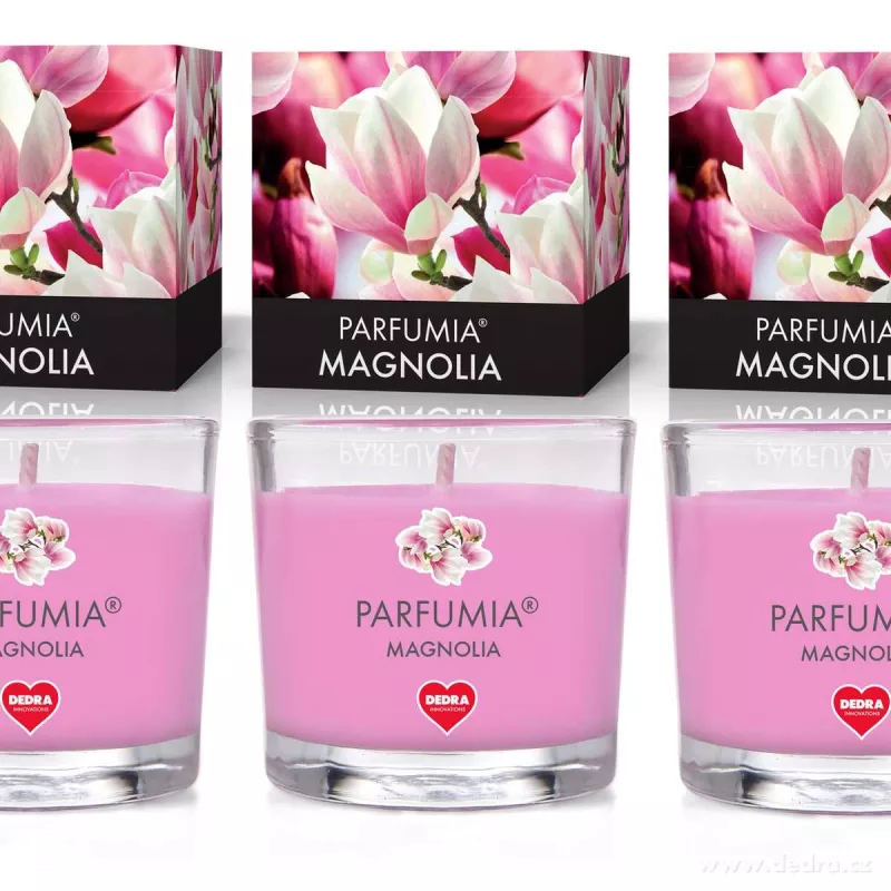 VOTIVNÍ SADA 3ks sójových vonných eko-svíček PARFUMIA®, MAGNOLIA