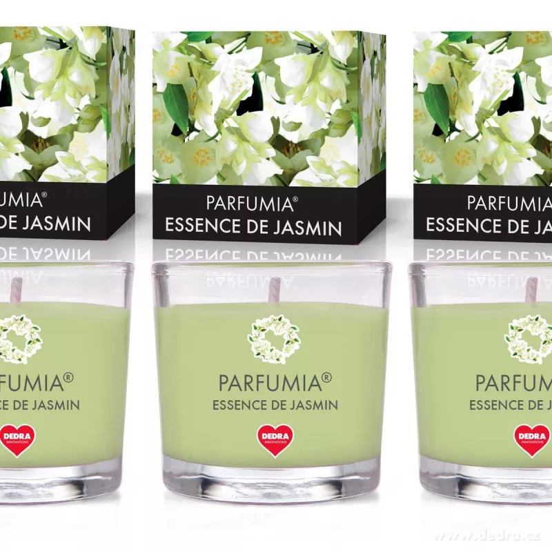 VOTIVNÍ SADA 3ks sójových vonných eko-svíček PARFUMIA®, ESSENCE DE JASMIN