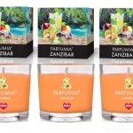 VOTIVNÍ SADA 3ks sójových vonných eko-svíček PARFUMIA®, ZANZIBAR