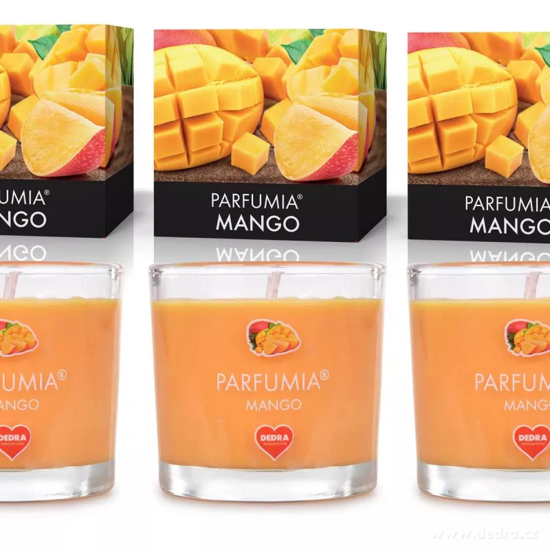 VOTIVNÍ SADA 3ks sójových vonných eko-svíček PARFUMIA®, MANGO