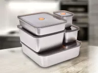 1000 ml nerezová dóza na potraviny GOURMET BOX