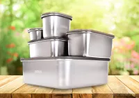 2300 ml nerezová dóza na potraviny GOURMET BOX