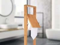 83 cm BAMBUSOVÝ STOJAN/DRŽÁK na toaletní papír a WC štětku GoEco®