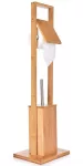 83 cm BAMBUSOVÝ STOJAN/DRŽÁK na toaletní papír a WC štětku GoEco®