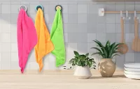 Kulatý bezpoutkový věšák na ručníky/utěrky