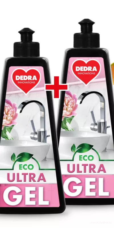 Sada 1+1 silný a hustý odstraňovač nánosů vodního kamene a rzi, ECO ULTRAGEL