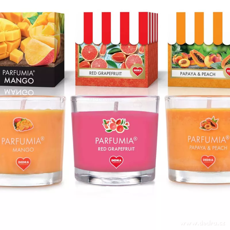 VOTIVNÍ SADA 3ks sójových vonných eko-svíček PARFUMIA® řady DELICATES