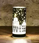 15 cm skleněný svícen s led osvětlením