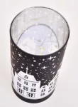 15 cm skleněný svícen s led osvětlením