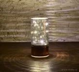 15 cm skleněný svícen s led osvětlením