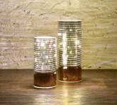 15 cm skleněný svícen s led osvětlením