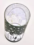15 cm skleněný svícen s led osvětlením