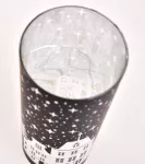 20 cm skleněný svícen s led osvětlením