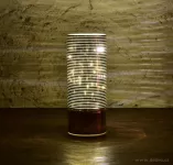20 cm skleněný svícen s led osvětlením