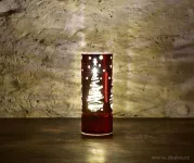 20 cm skleněný svícen s led osvětlením