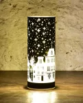 20 cm skleněný svícen s led osvětlením