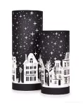20 cm skleněný svícen s led osvětlením