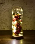 27 cm barevné koule s LED osvětlením ve skleněném šturcu