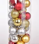 27 cm barevné koule s LED osvětlením ve skleněném šturcu