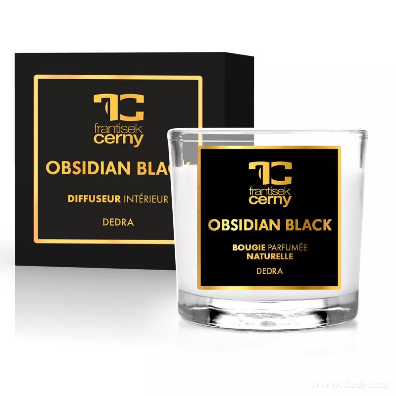 55 ml votivní sójová eko-svíce, OBSIDIAN BLACK, PARFUMIA®